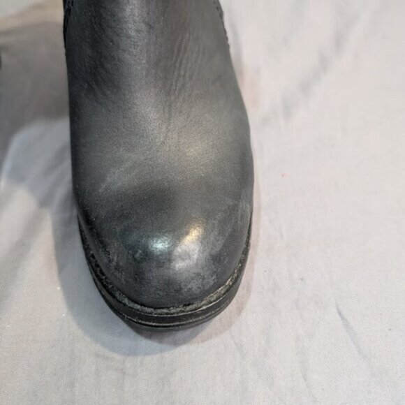 Black Bunker Ankle Boots Size 38 - Picture 3 of 12